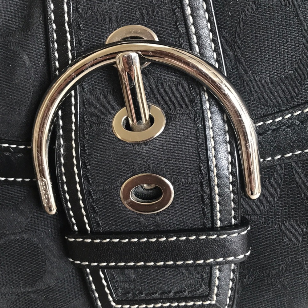 Authentic Black Coach Purse with strap - Picture 3 of 5